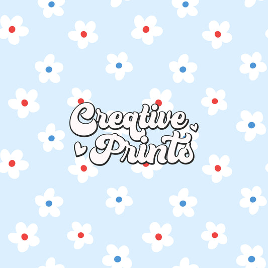 4th of July daisies seamless file