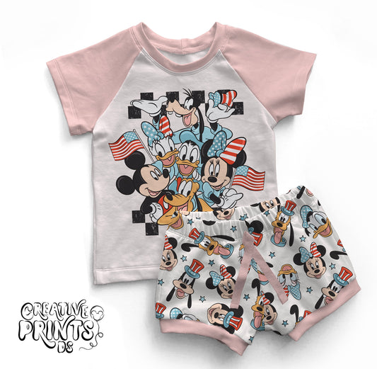 Mouse & Friends 4th of July seamless file