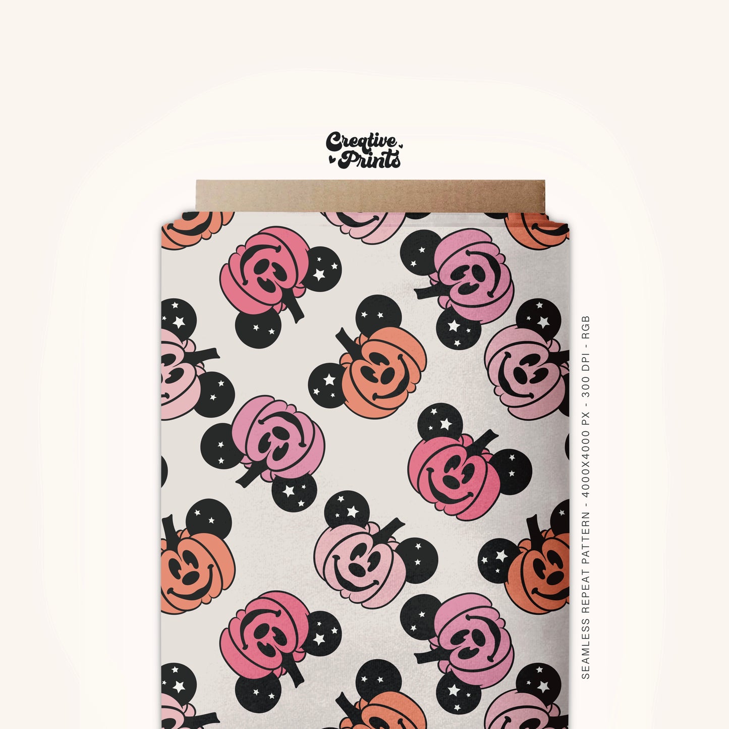 Cute mouse pumpkins seamless file