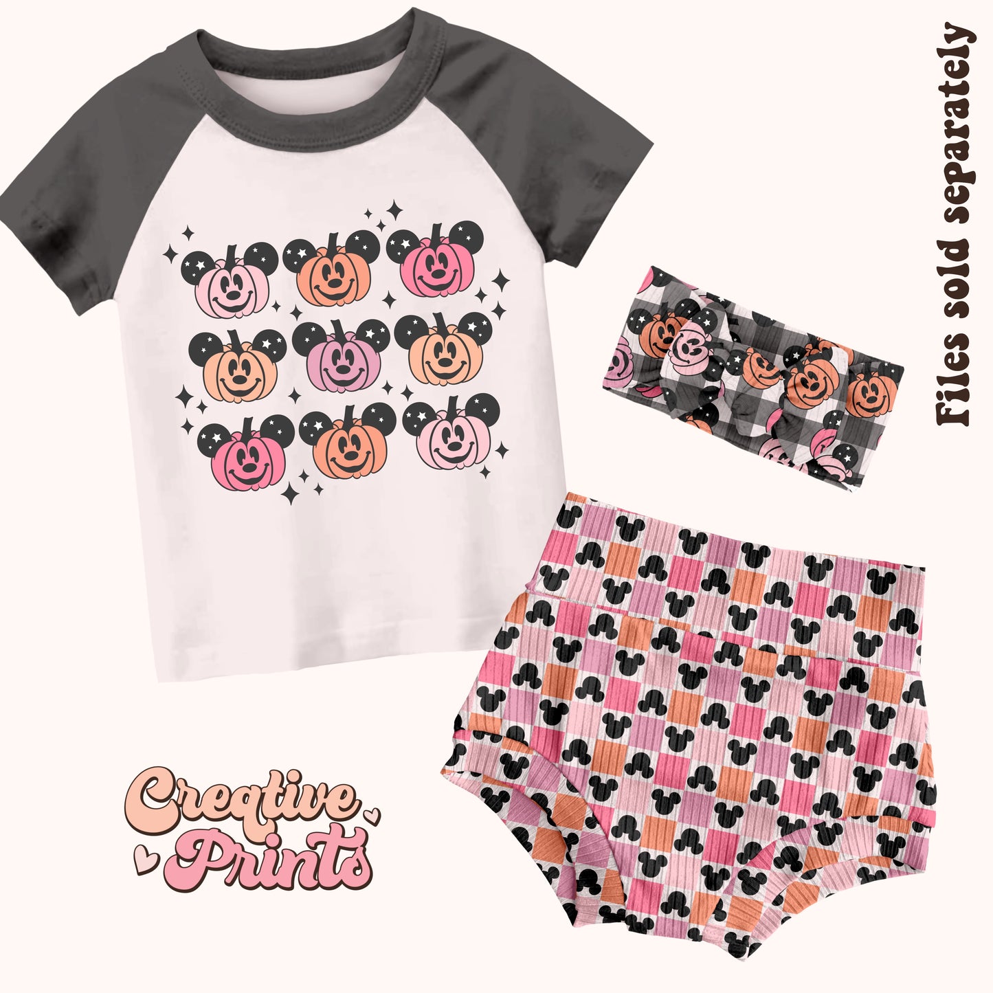 Pink mouse ears checkerboard seamless file