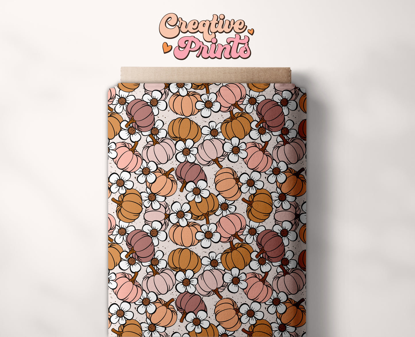 Floral pumpkins seamless file