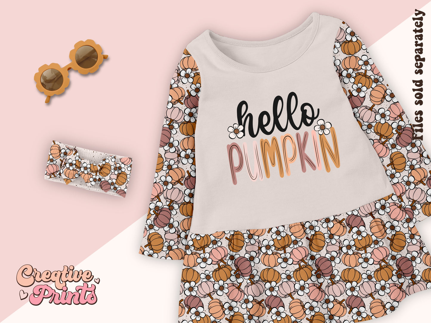 Floral pumpkins seamless file
