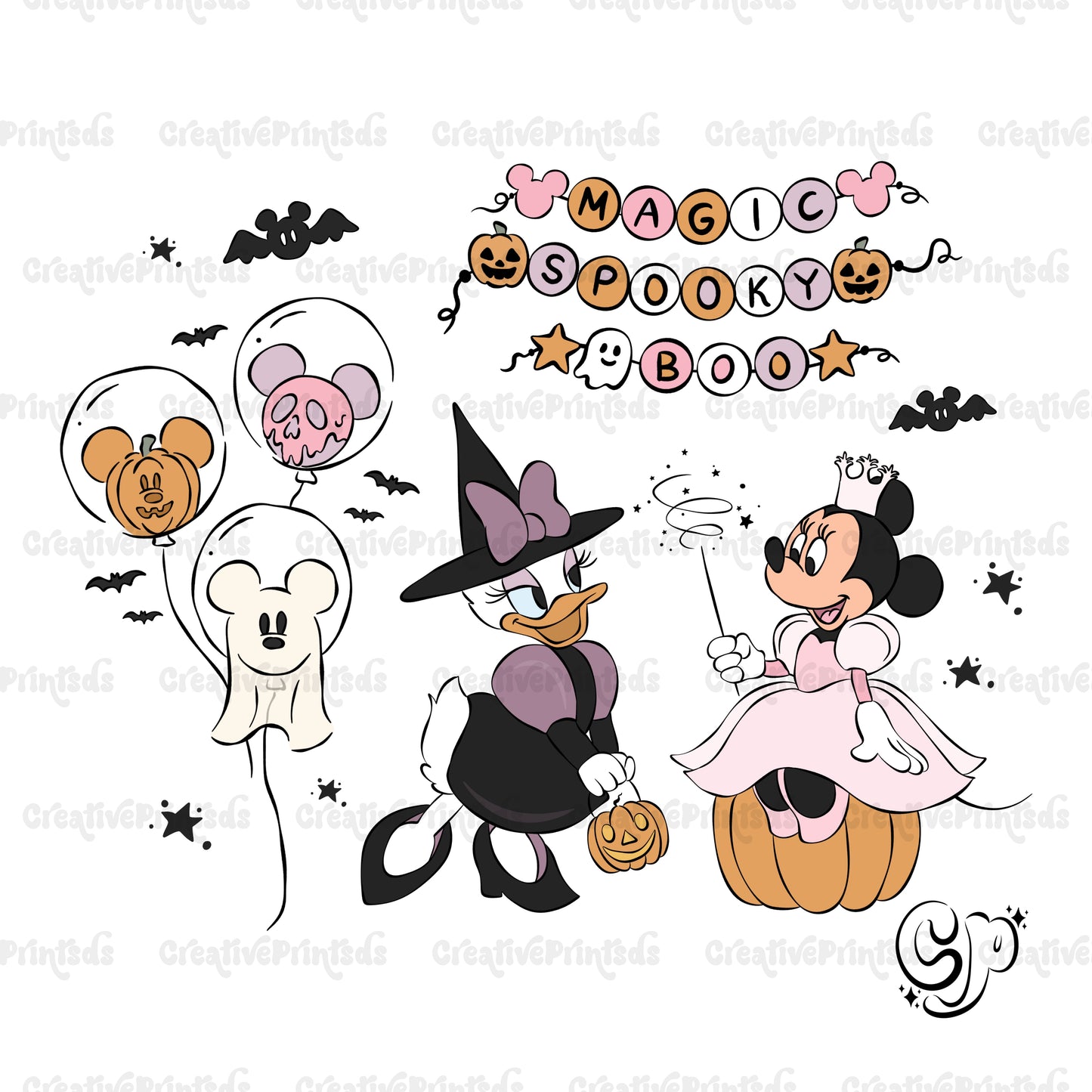 Magical Halloween Mouse & Friends PNG