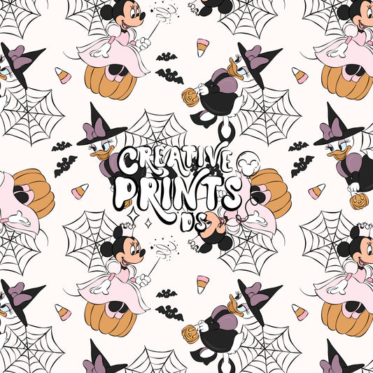 Magical Halloween Mouse & Friends Seamless file
