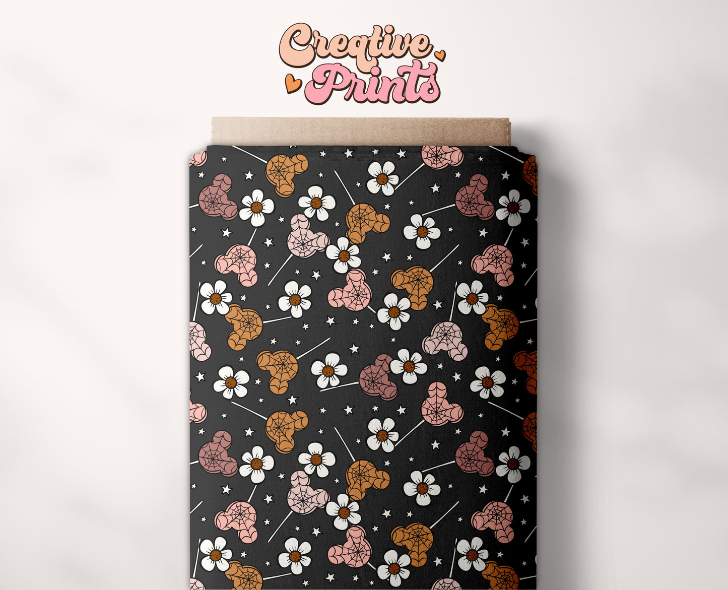 Halloween floral mouse candies seamless file - dark version
