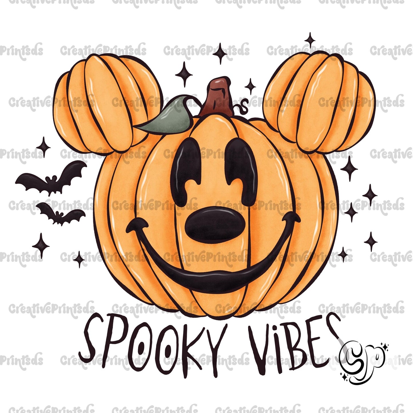 Spooky Mouse Pumpkins PNGs - 4 files