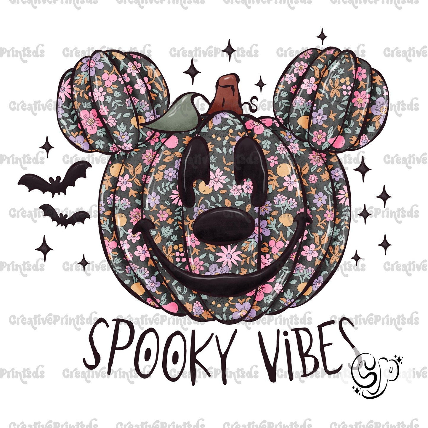 Spooky Mouse Pumpkins PNGs - 4 files