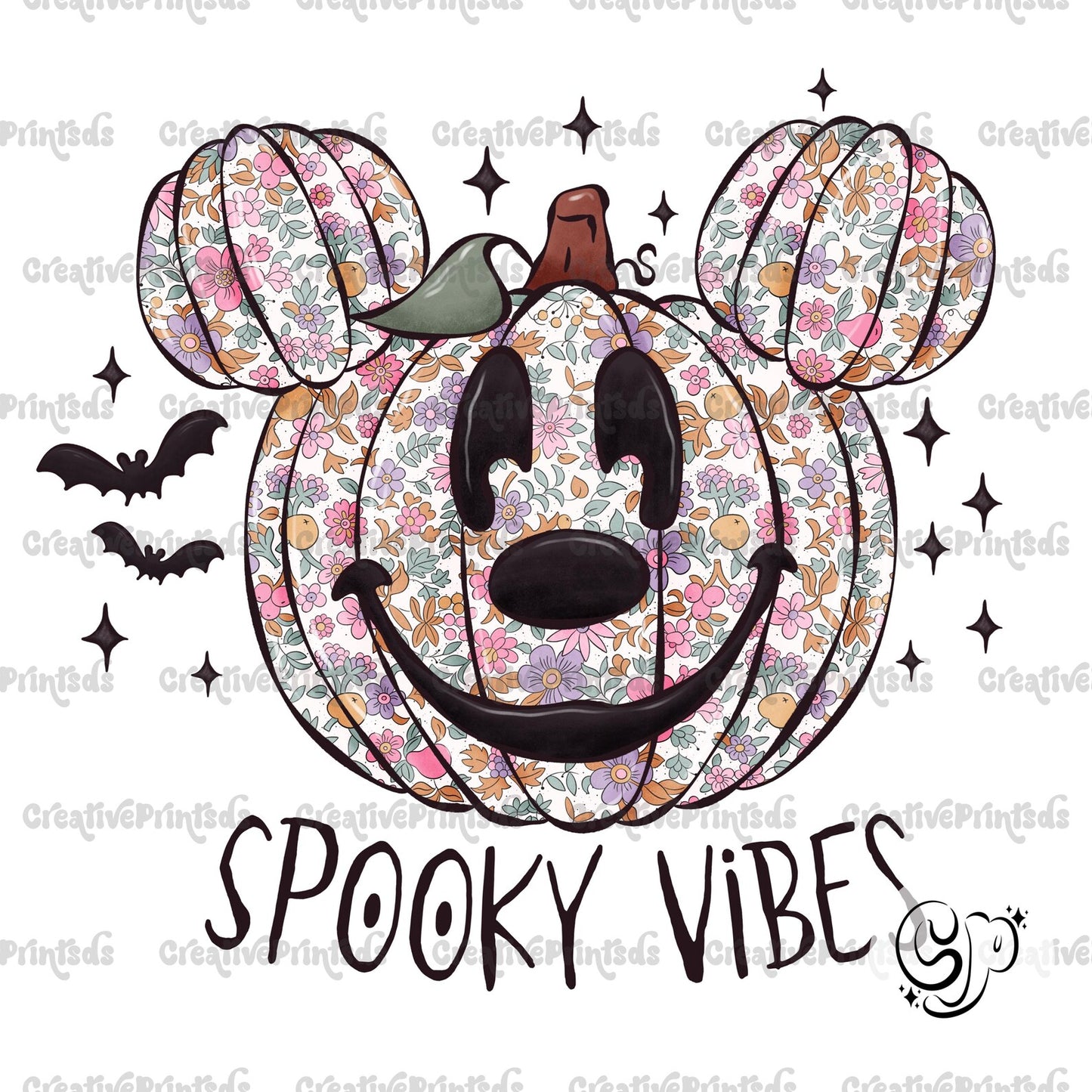 Spooky Mouse Pumpkins PNGs - 4 files