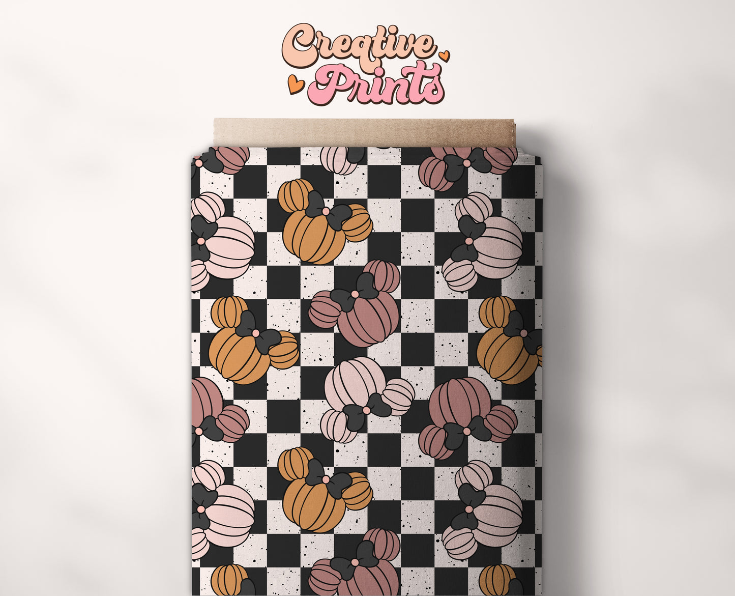 Mouse checkered pumpkins seamless file