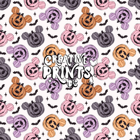Spooky Mouse Pumpkins Seamless file