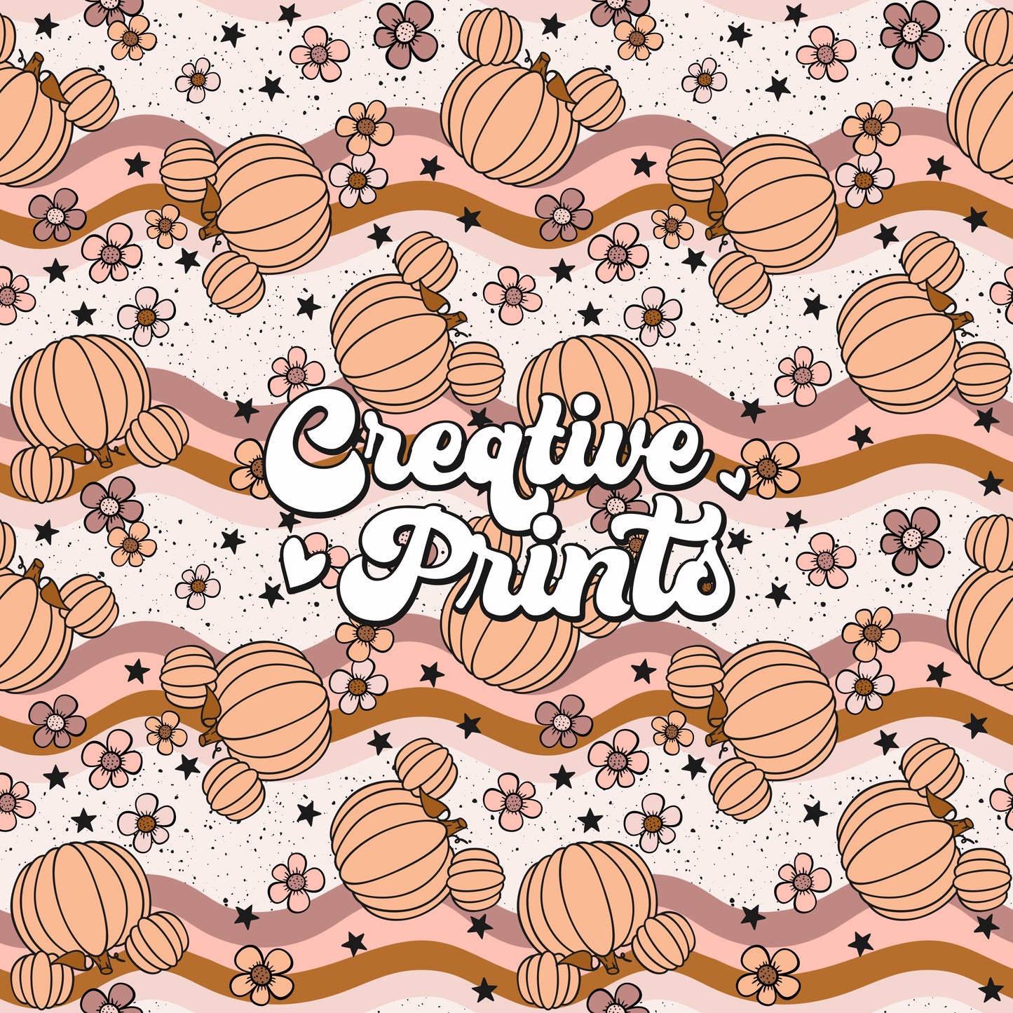 Fall floral mouse pumpkins seamless file