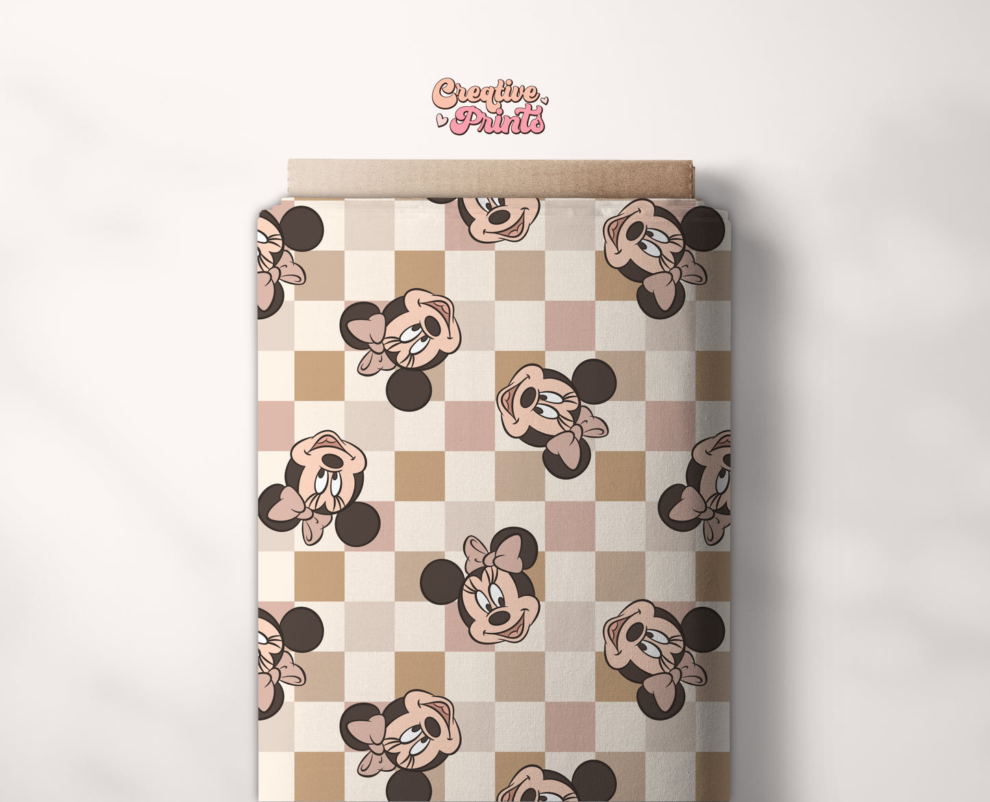 Neutral mouse girl checkered seamless file