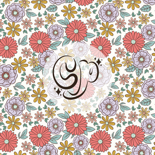 Summer floral seamless file