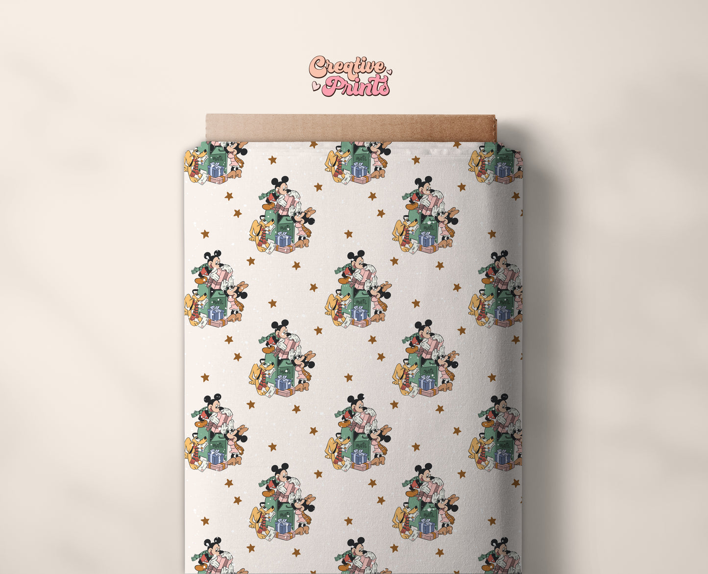 Neutral Christmas Mouse and Friends Seamless file