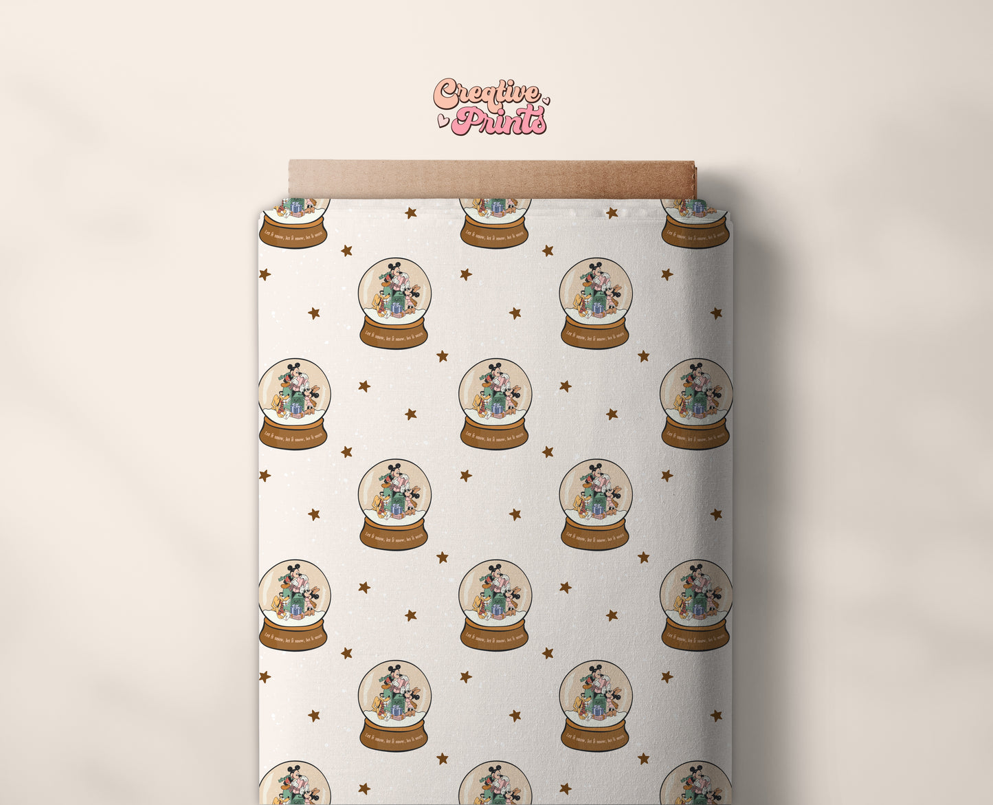 Mouse and Friends Snowglobes Seamless file