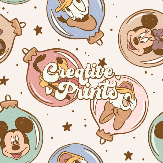 Mouse & Friends ornaments seamless file