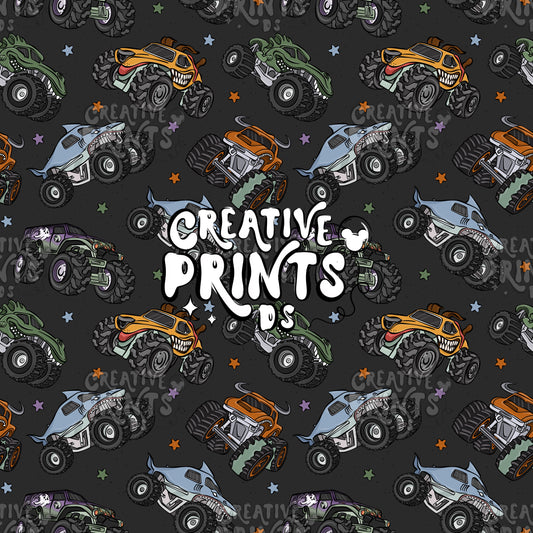 Monster Trucks Seamless file V2 - Dark