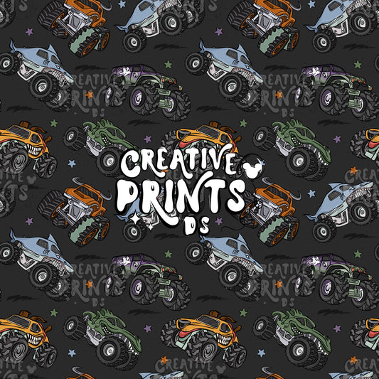 Monster Trucks Seamless file V1 - Dark