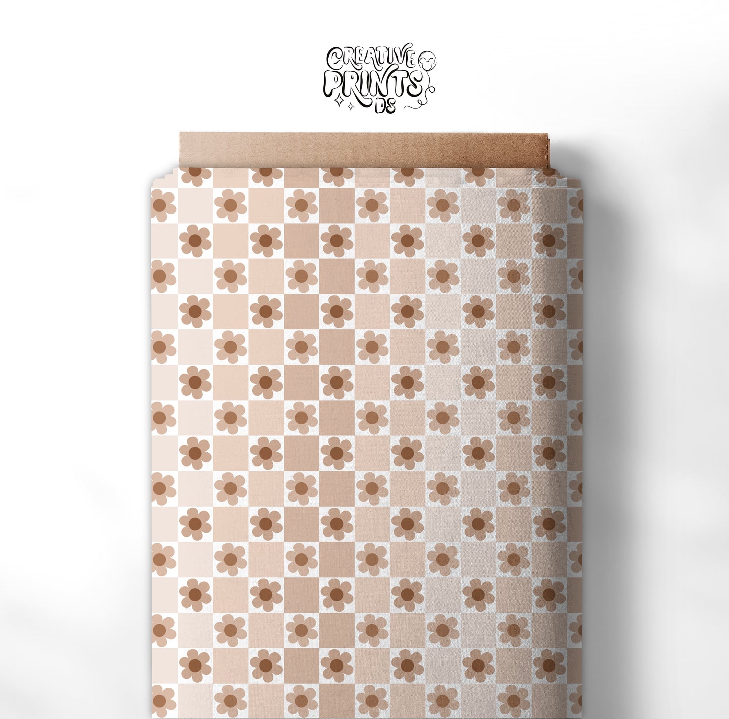 Boho Checkered Daisies Seamless file