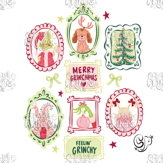 Merry Grinchmas Frames Christmas PNG