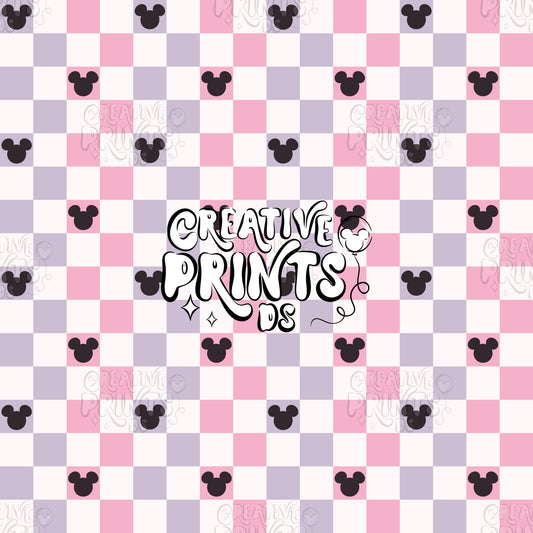 Mouse ears checkered seamless file