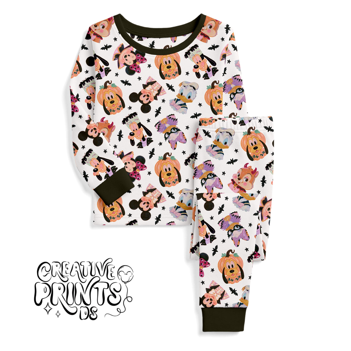 Halloween Mouse Friends Seamless Pattern