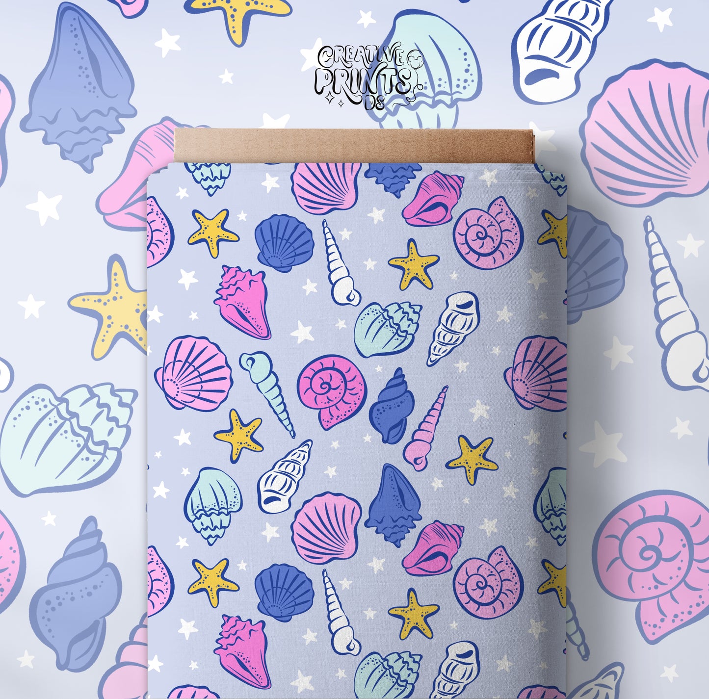 Seashells Seamless pattern