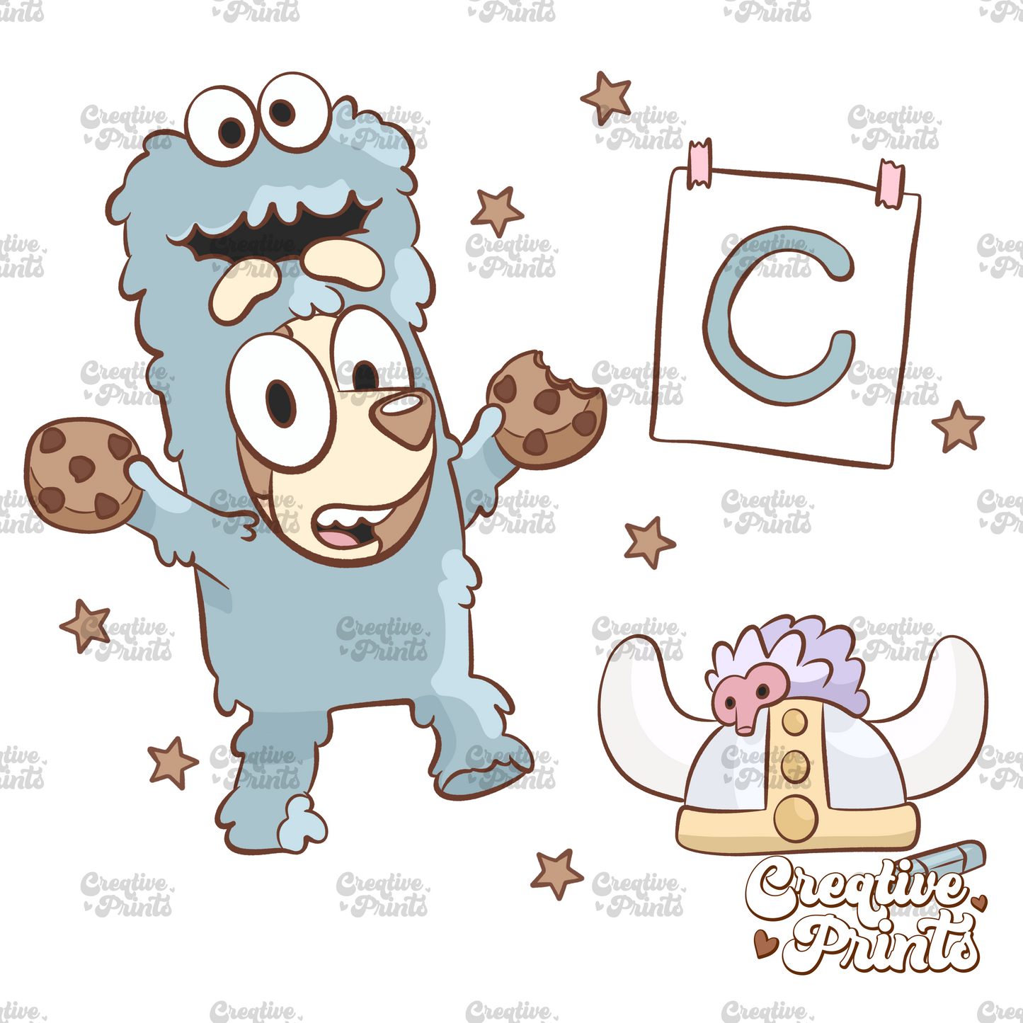 Heeler Cookie Monster PNG file
