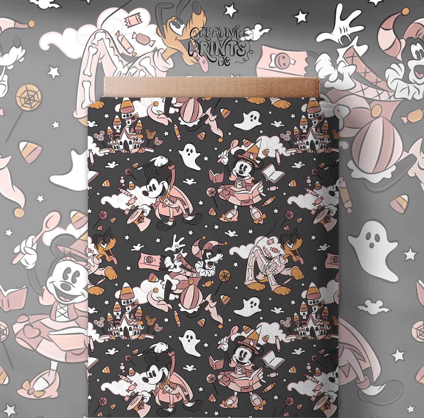 Spooky Friends in Pink Seamless file