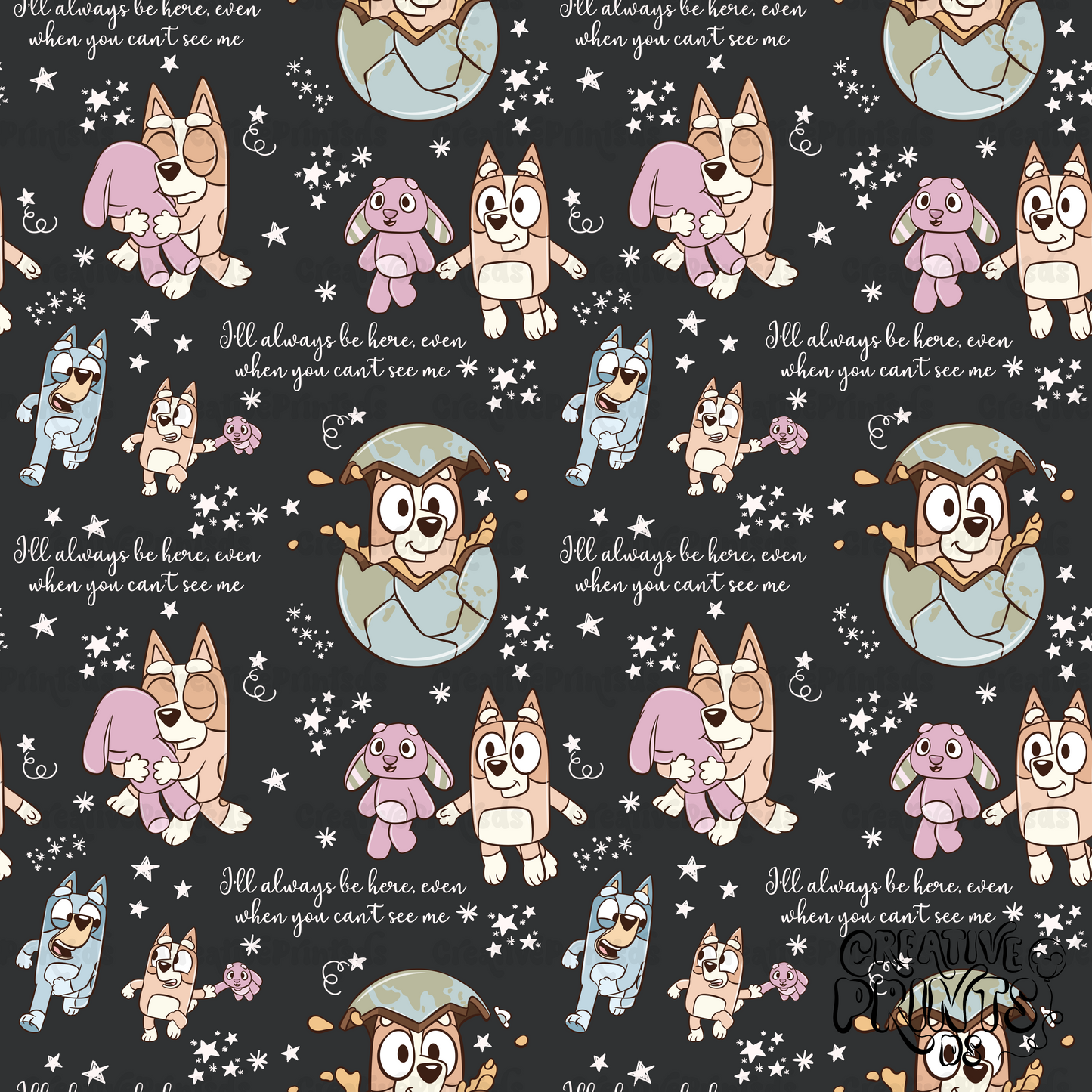 Sleepytime Blue Dog Seamless file