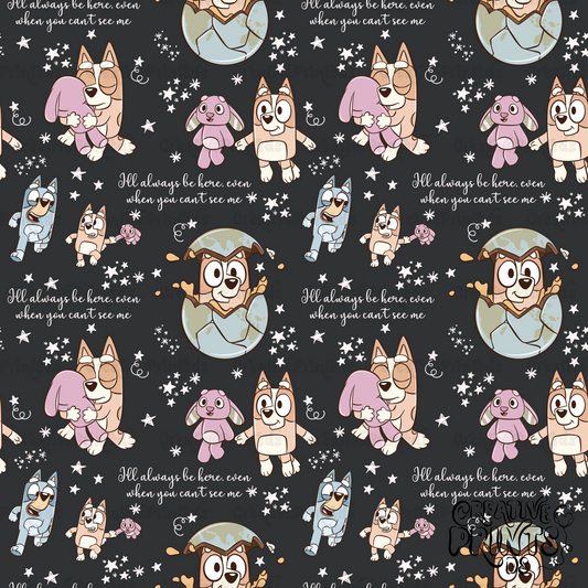 Sleepytime Blue Dog Seamless file