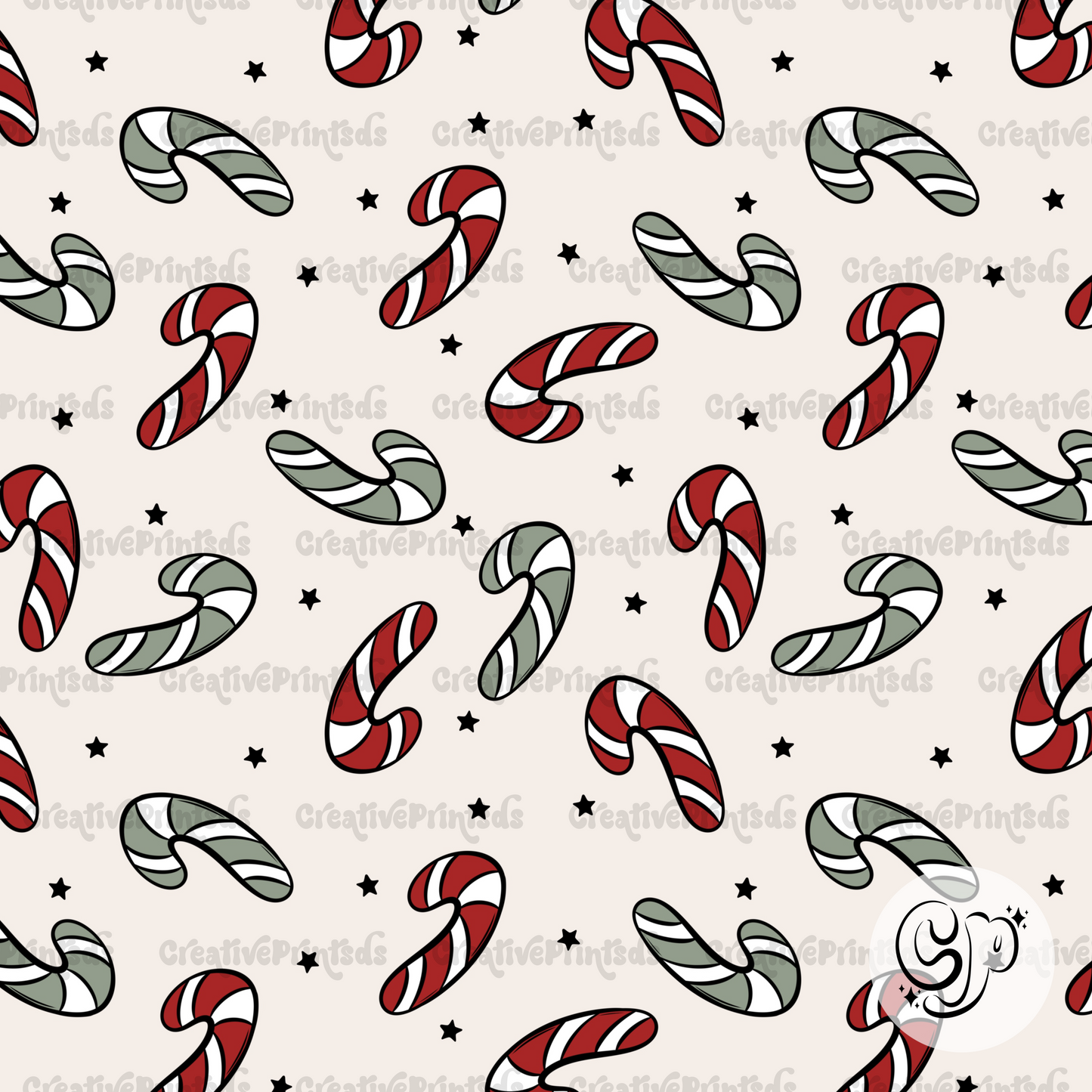 Coord Candy cane Seamless files