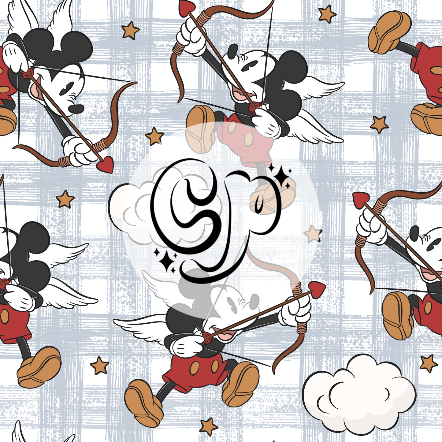Retro Mouse Cupid Seamless file