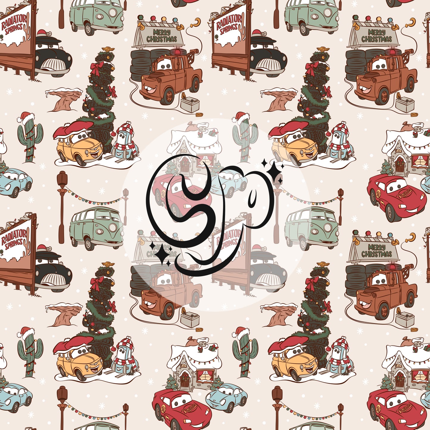 Christmas Cars seamless file