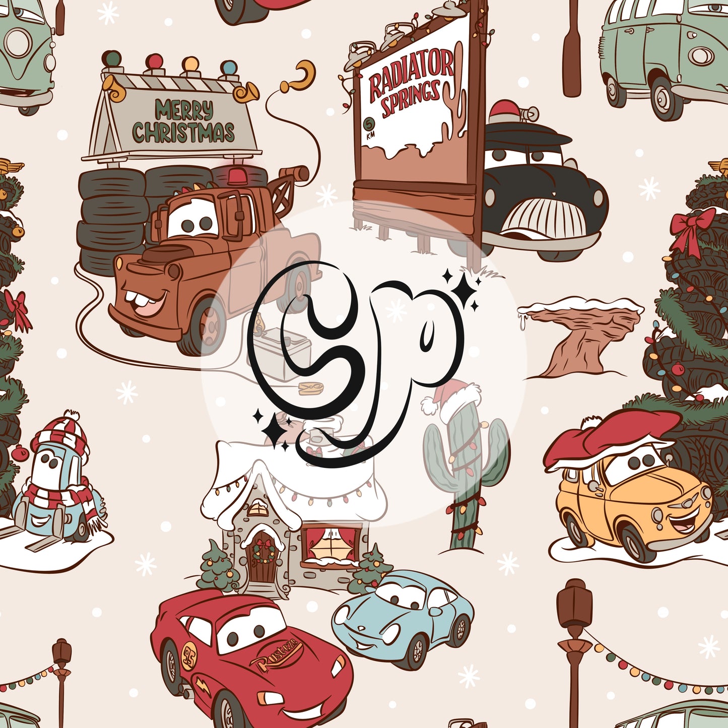 Christmas Cars seamless file