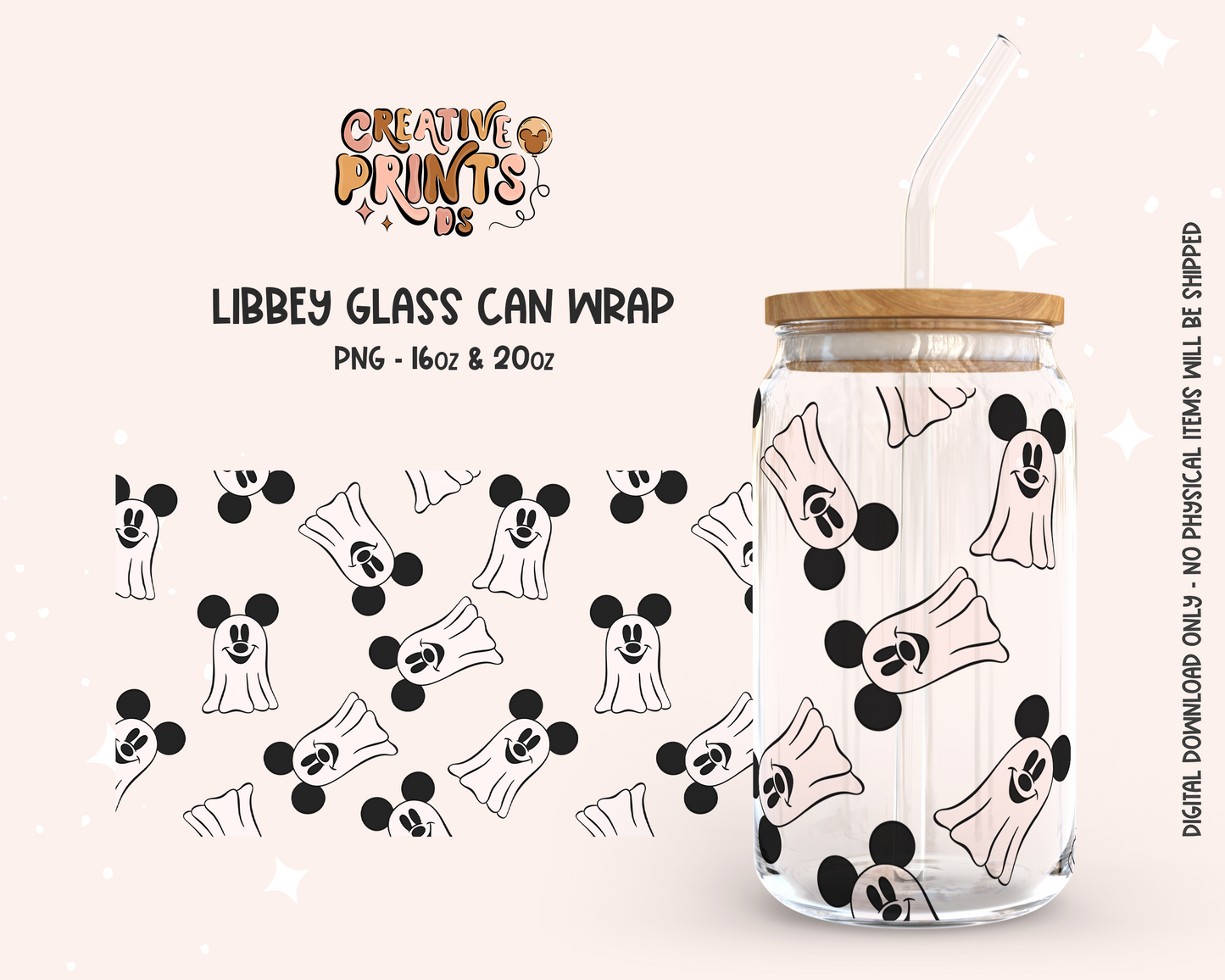 Mouse Ghosts Cup Wrap 16oz & 20oz