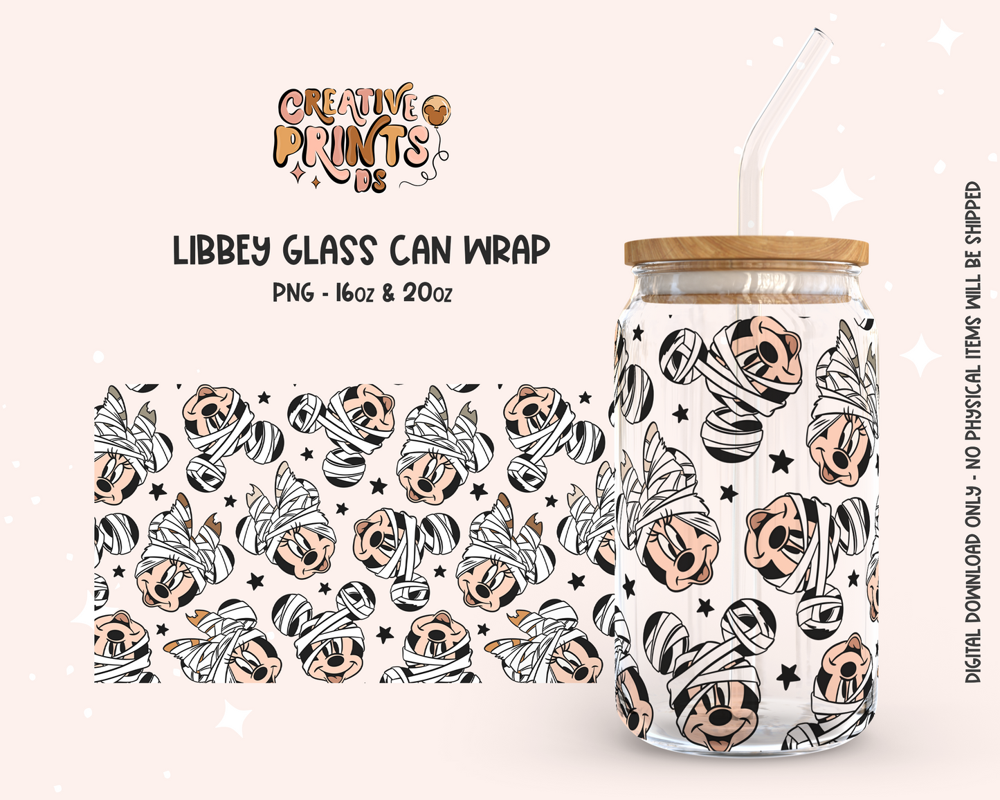 Mouse Mummies Cup Wrap 16oz & 20oz