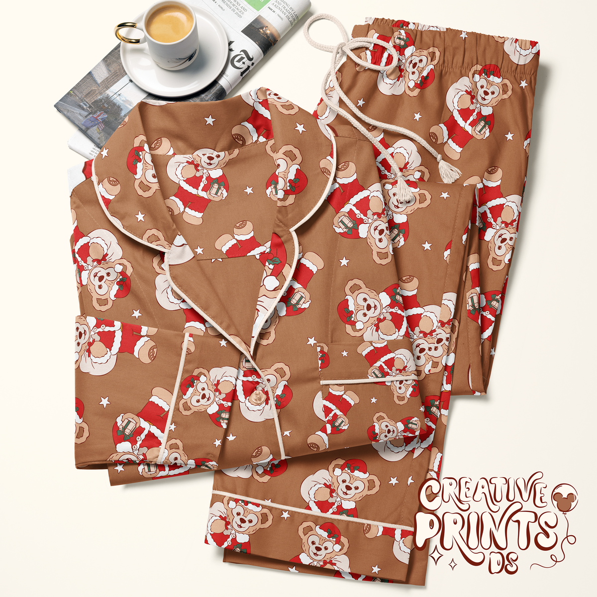 Magical Teddy Bear Seamless Pattern – Warm Brown