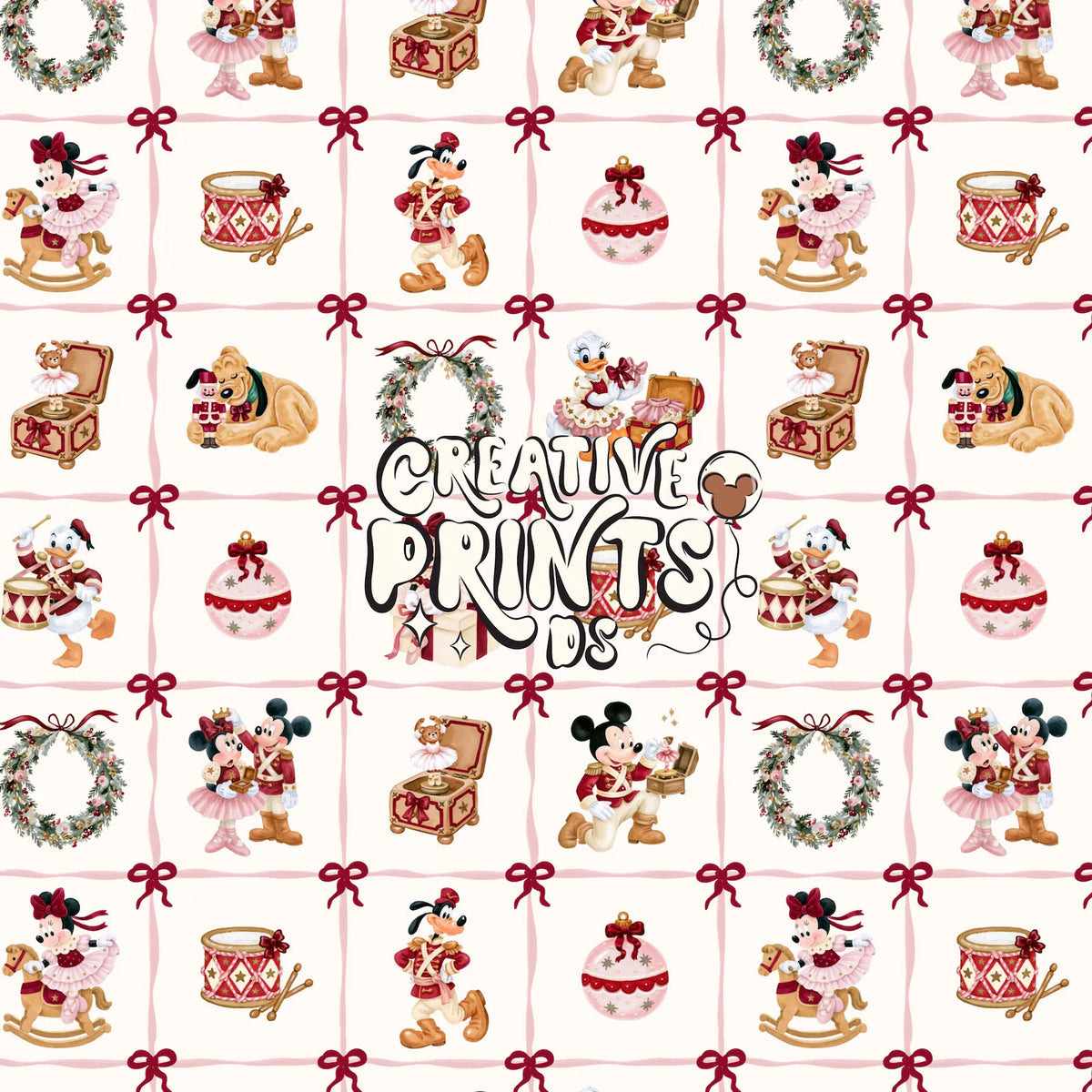 Classic Mouse and Friends Seamless Pattern