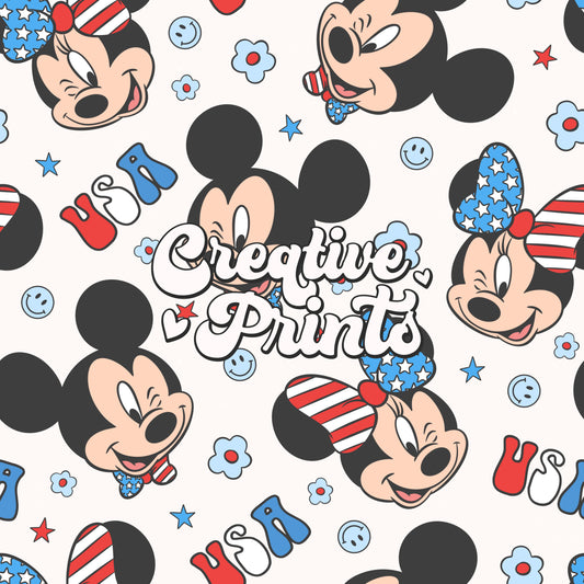 Mouse 4th of July seamless file