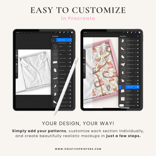 Pajama Box Mockup for Procreate | Fully Customizable