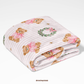 Teddy Wreath Seamless Pattern - Pink Stripes