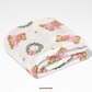 Teddy Wreath Seamless Pattern - Solid Cream