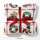 The Little Christmas Pups Seamless File - Ribbon Grid