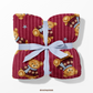 Christmas Bear Red Stripes Seamless Pattern