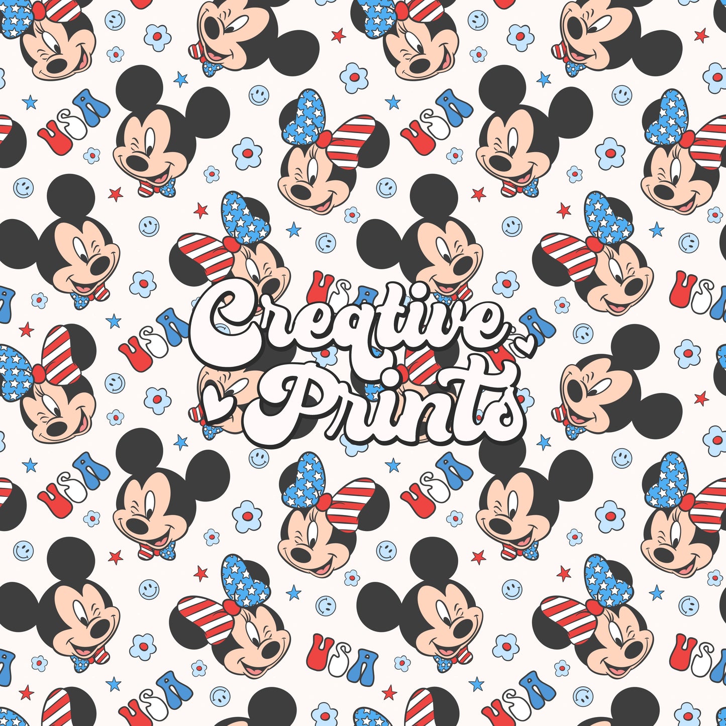 Mouse 4th of July seamless file