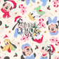 Neutral Christmas Mouse Friends Seamless Pattern