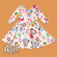 Neutral Christmas Mouse Friends Seamless Pattern