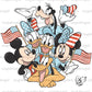 Mouse & Friends 4th of July PNG