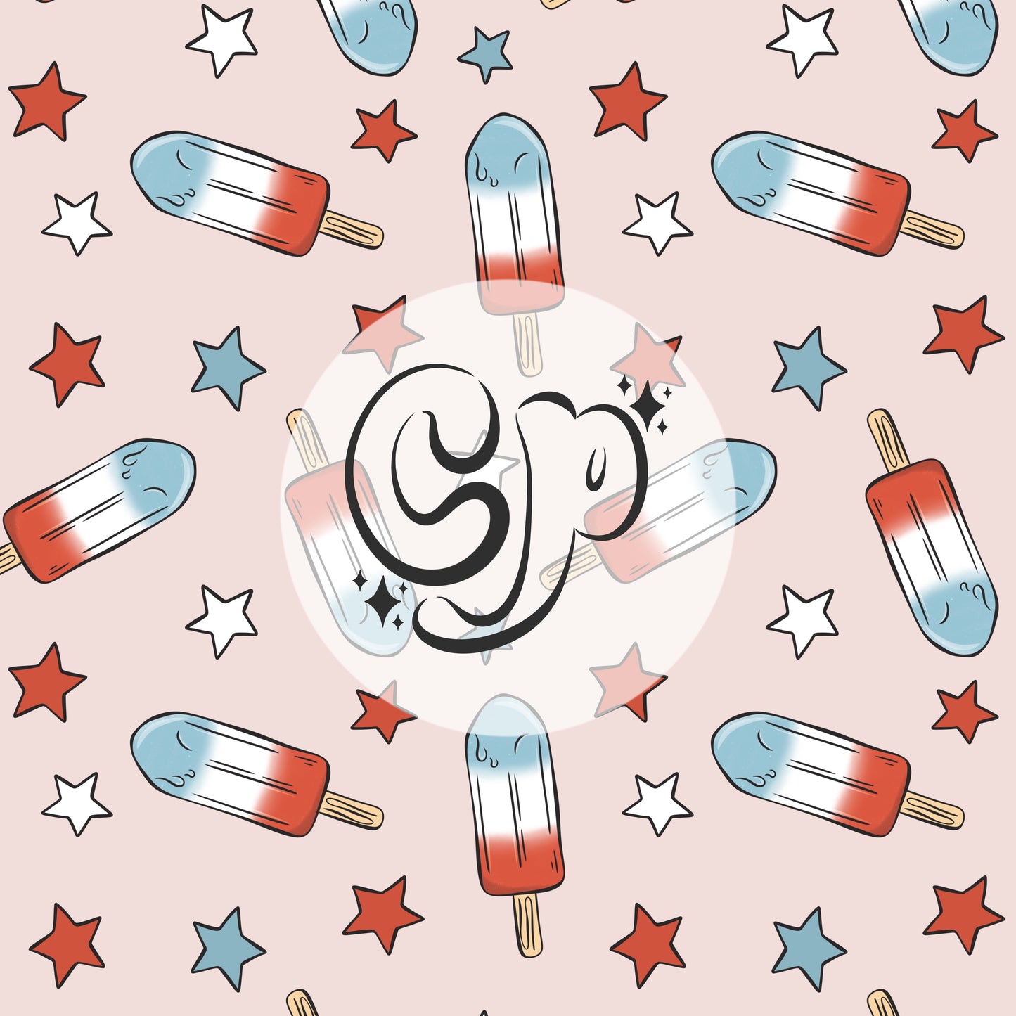 4th of July Popsicles seamless file